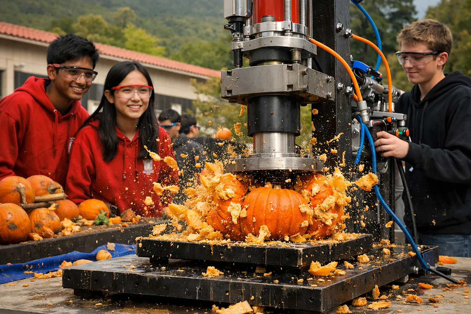cover for Saratoga High Robotics Team Hosts Pumpkin-Smashing Event to Promote Sustainability and STEM